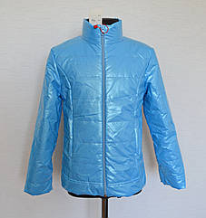Куртка дитяча для дівчаток 5-8лет блакитного кольору, демісезонна