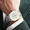 Стильний чоловічий наручний годинник оригінальний Curren 8340 Silver-Gold, фото 6