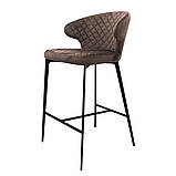 Барний стілець KEEN (Кін) стіл сірий велюр від Concepto, стаціонарний, фото 8