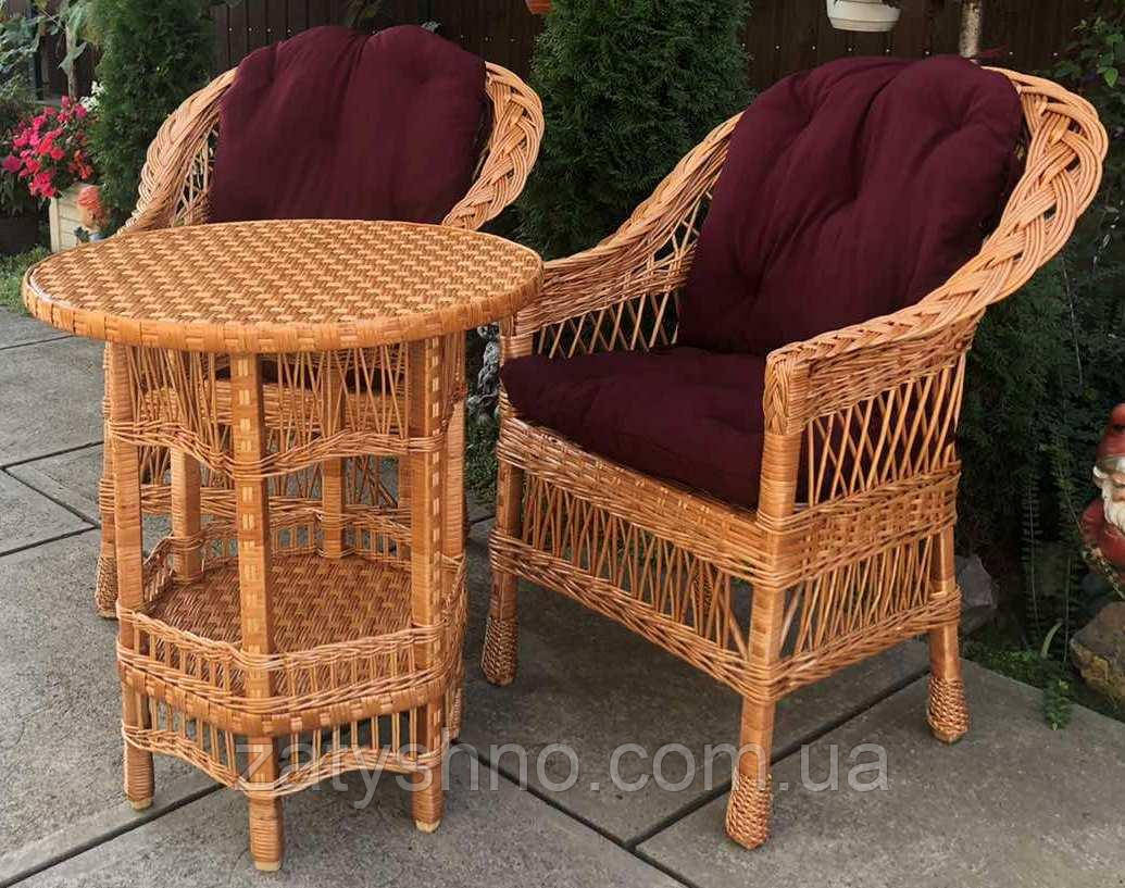 Плетені меблі натуральні ⁇ Меблі з лози для балкона ⁇ плетена дачна, фото 1