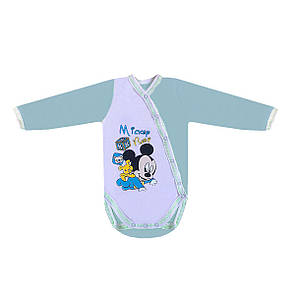 Дитяче боді для хлопчика "Крошка Мікі" з довгим рукавом інтерлок