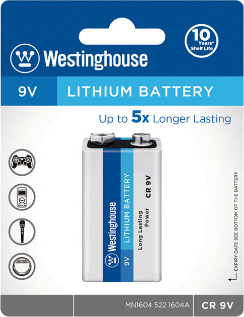 Літієва батарейка Westinghouse Lithium CR9V Крона