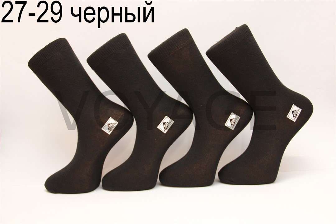Чоловічі шкарпетки високі стрейчеві Житосвіт економклас 27-29 чорний