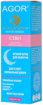 Крем нічний для сухої і нормальної шкіри CIBO, 50 мл, AGOR