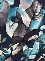 Палантин женский кашемировый с абстрактным рисунком