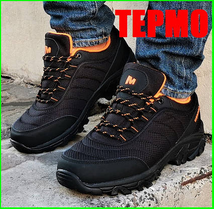 Кросівки MERRELL ТЕРМО Чоловічі Чорні з Жовтогарячим Мерелл (розміри: 41,42,43, 44,45,46) Відео Огляд, фото 2