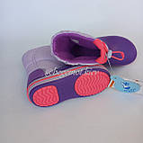 Дитячі зимові чоботи Crocs Kids LodgePoint Boot Фіолетовий на затягуванні, фото 2