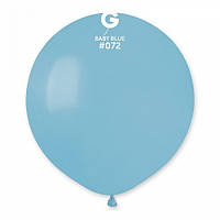 Латексна кулька пастель ніжно-блакитний 19"/ 072/ 48см Baby Blue Gemar