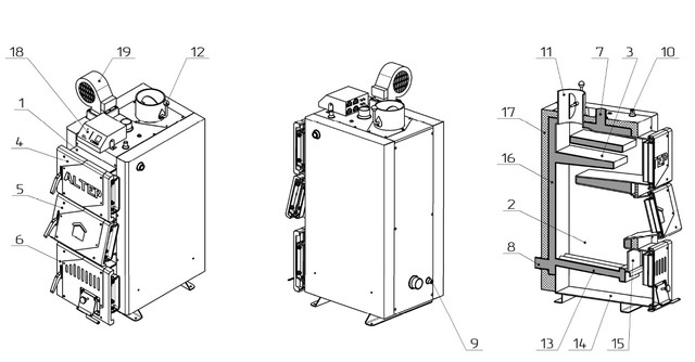 Картинка-2 Конструкція котлів Альтеп Classic PLUS Конструкція котлів Альтеп Classic PLUS (Фото-2)