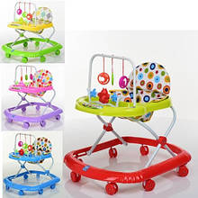 KMM0591-2 Ходунки дитячі музика, дуга з підвісками, колеса 8 шт., діаметр - 5,5 см