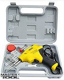 Паяльник імпульсний MASTERTOOL з трансформатором 3 режими 200 Вт/220-240 V/50 Hz 0-500°С LED пластиковий кейс/аксесуари, фото 2