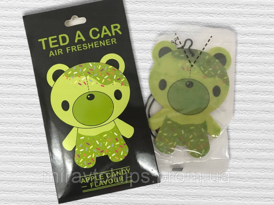 Ароматизатор в авто/гардероб Ted a Car Apple, зелене яблуко