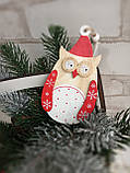 Игрушка на елку "Сова" из дерева, 12х8 см, фото 2