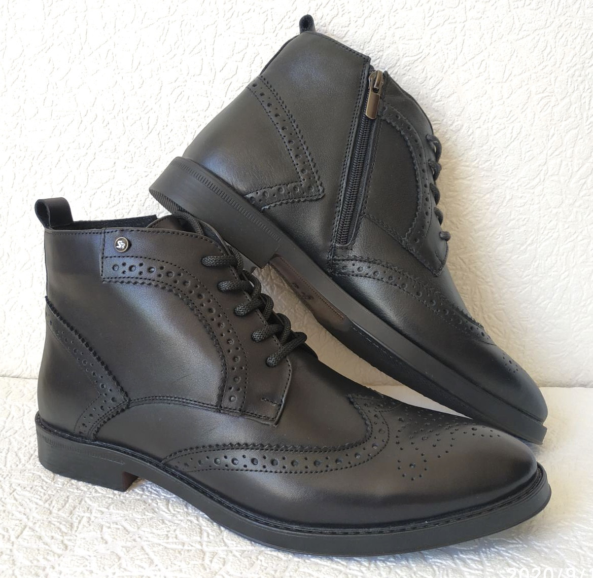 TODS! мужские зимние броги ботинки оксфорд на шнуровке натуральная кожа змейка - фото 3 - id-p1000961736