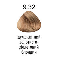 Краска для волос KAARAL 360 Professional Haircolor 100 мл  9.32 очень светлый блондин золотисто-фиолетовый