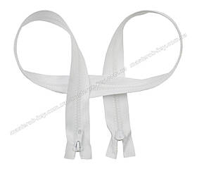 Блискавка трактор No5 двостороння довжина 80 см колір Білий