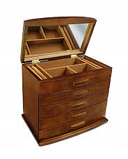 Дерев'яна скринька-органайзер Wooden Collection для прикрас, 5 рівнів, фото 5