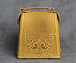 Шкіряний міні рюкзак-трансформер "Венеція" жовтого кольору, 17х19х7 см, фото 4