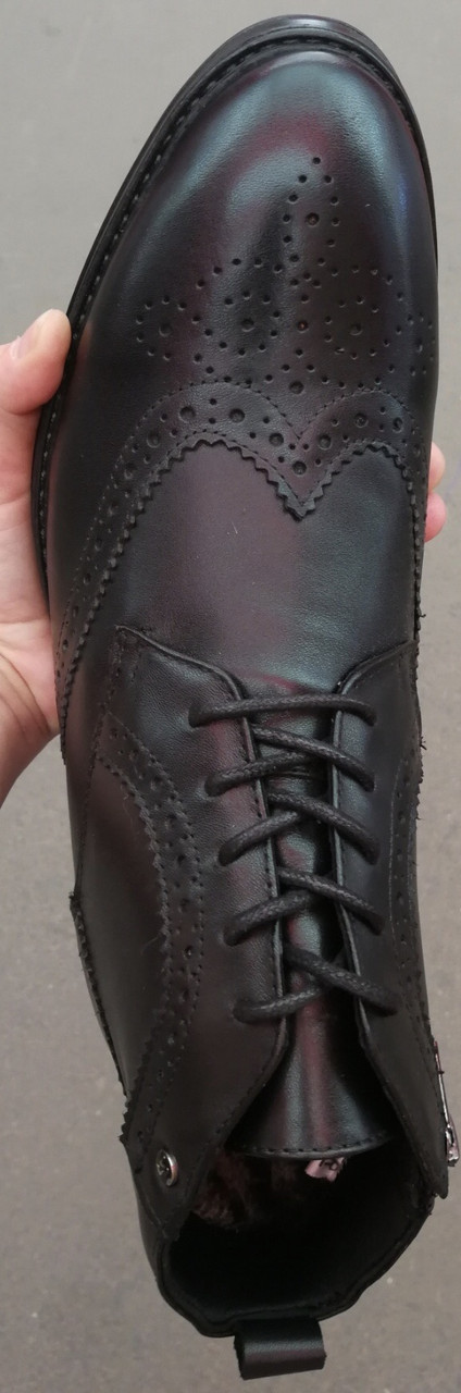 TODS мужские ботинки! мужские броги оксфорд на шнуровке натуральная кожа полуботинки демисезон чёрные - фото 3 - id-p1255671839