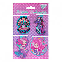Закладки магнітні YES "Mermaid", висічка, 4 шт 707404