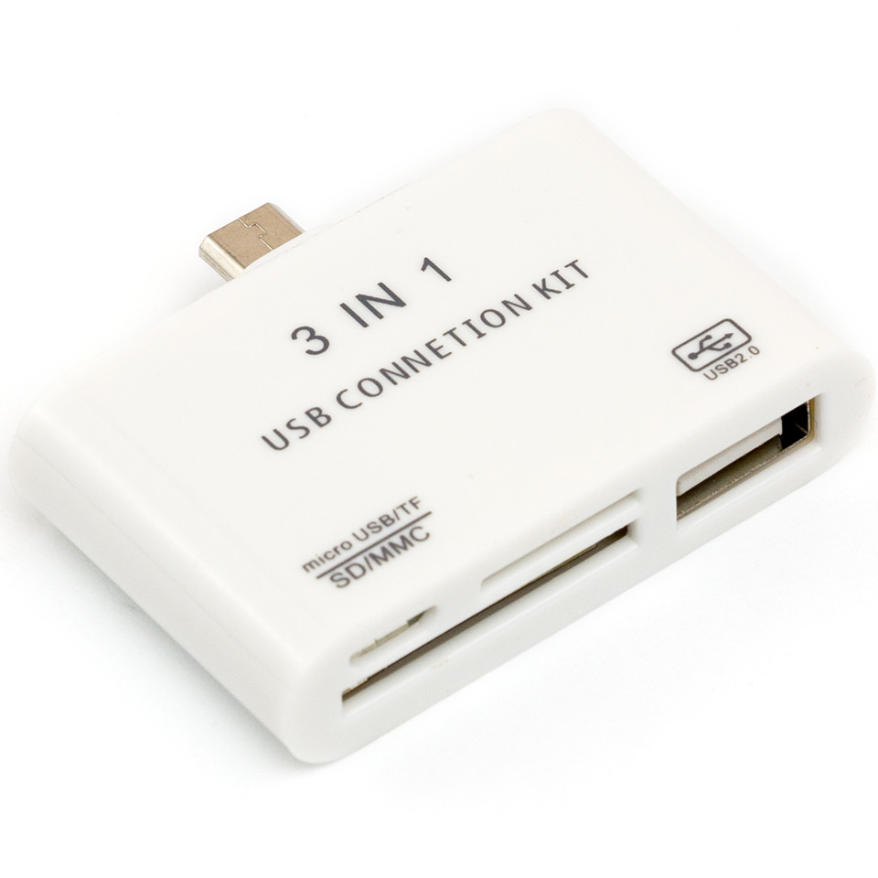 Картрідер USB SD SDHC // Micro SD/TF/M2/MS// OTG HUB/ 3 в 1