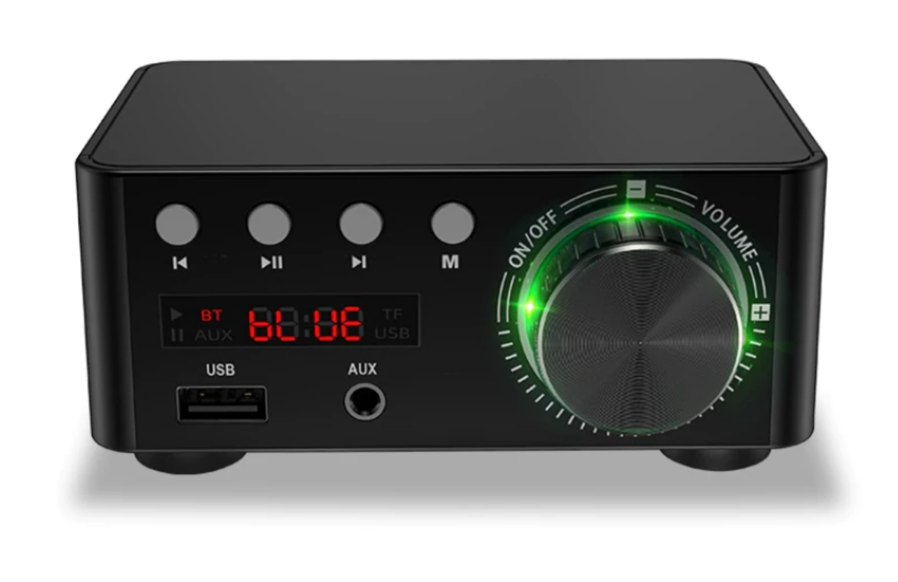 Аудіо підсилювач TPA3116 2х50Вт 9-24В Bluetooth 5.0 USB AUX