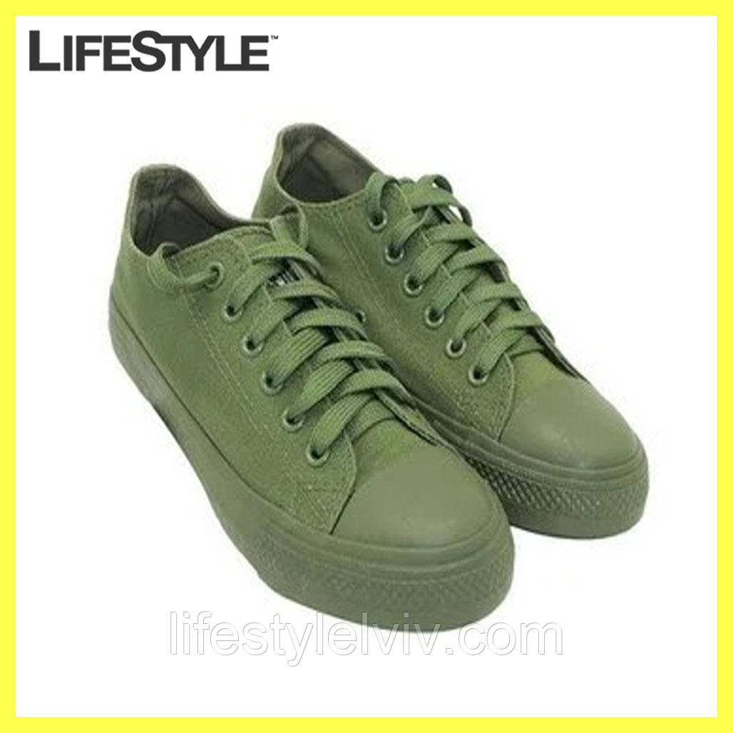 Кеды Converse AIL STAR низкие полностью зеленые (36-38, 41, 43-46 р.)