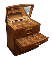 Дерев'яна скринька-органайзер Wooden Collection для прикрас, 6 рівнів, фото 5