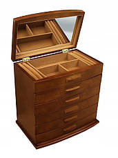 Дерев'яна скринька-органайзер Wooden Collection для прикрас, 6 рівнів, фото 3
