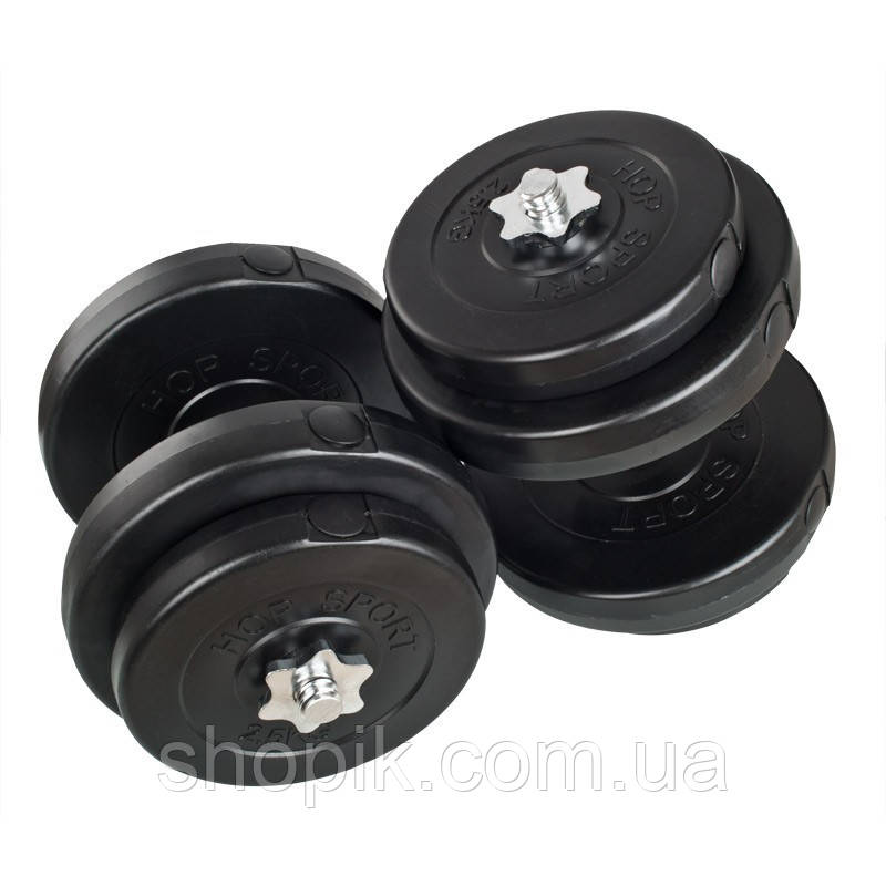 Гантелі 2х17,5 кг (Металевий Гриф) SHOPIK