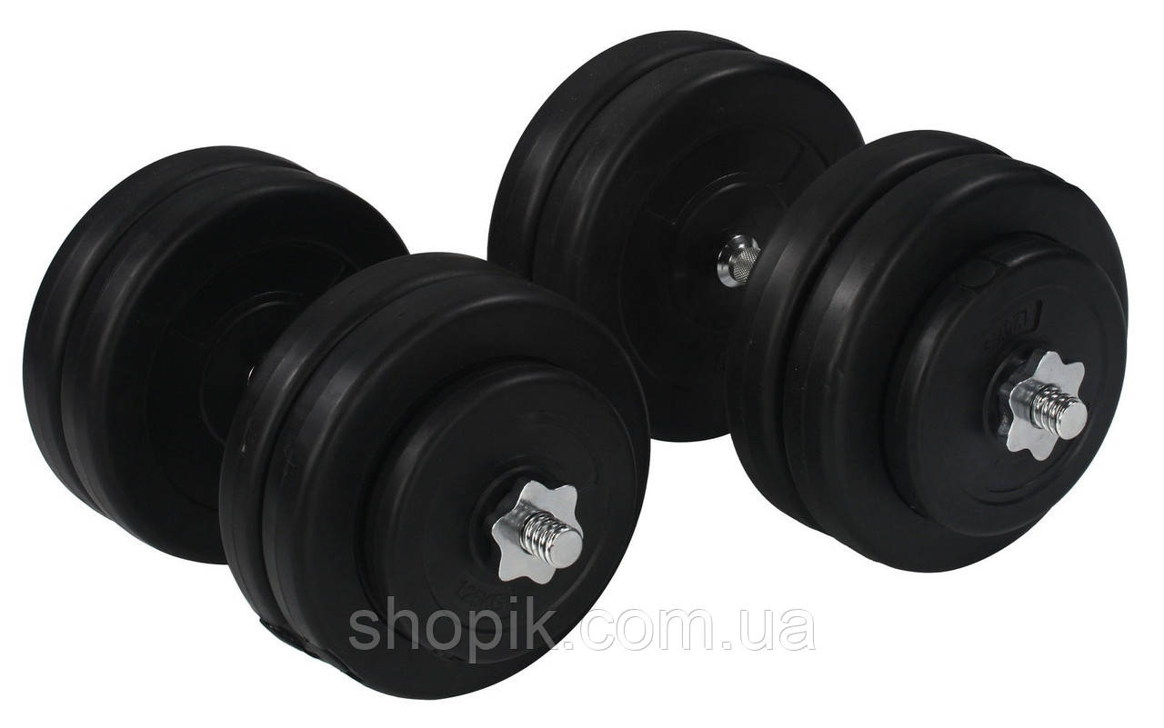 Гантелі 2х27.5 кг (Металевий Гриф) SHOPIK