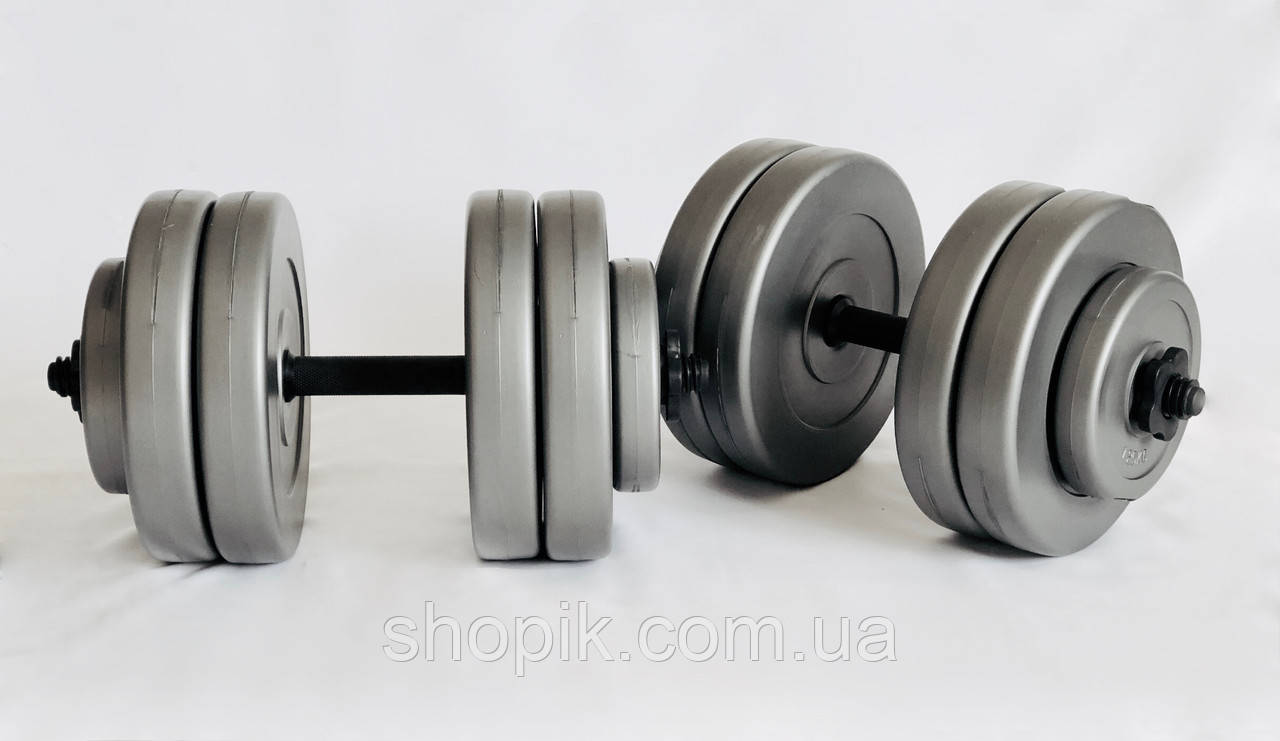 Гантелі 2х13кг GREY SHOPIK