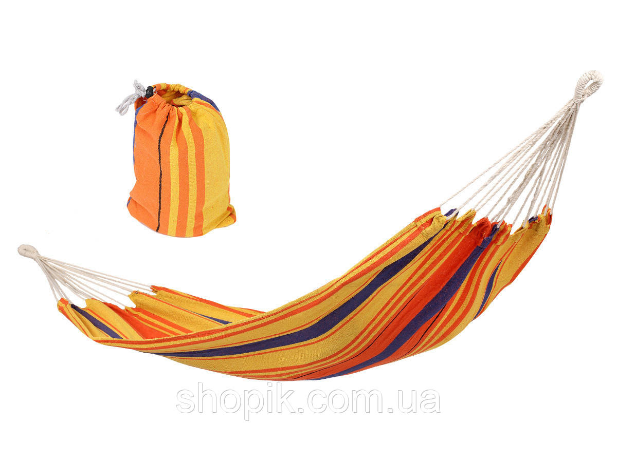 Гамак тканинний Помаранчевий XL 200х100 SHOPIK, фото 1