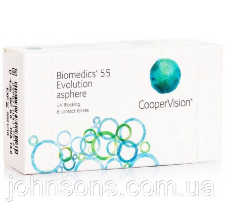 Biomedics 55 Evolution CooperVision 1уп (6шт) | Контактні лінзи на місяць | Лінзи Біомедікс