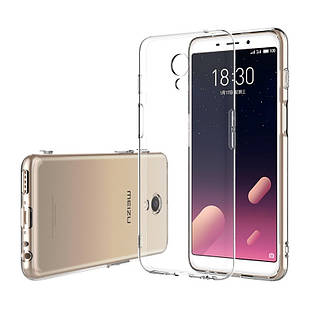 Чохол силіконовий для Meizu M6s ультратонкий прозорий (мейзу м6с)