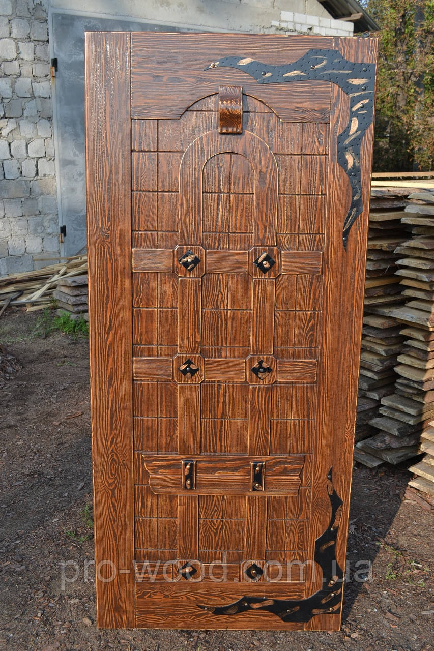 Двери межкомнатные под старину с кованными деталями (в карусели цветовые решения) - фото 3 - id-p1118084900