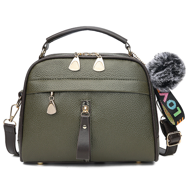 Женская сумка на молнии кросс-боди, зеленая сумка через плечо среднего размера, Сумка из кожзама, AL-4554-40
