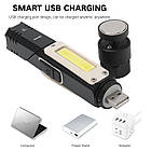 Налобний ліхтар BORUIT XPG+COB EBF0003 USB 800mAh Магніт, червоний колір, фото 7