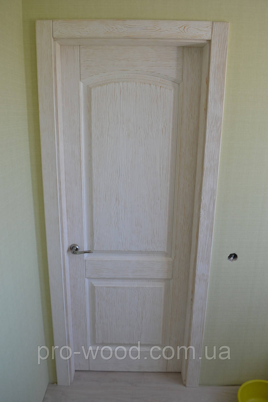 Двери межкомнатные деревянные (с лёгким старением) в стиле Прованс - фото 1 - id-p1255745651