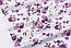 Бязь з бузковими трояндочками "Прованс" на білому тлі, №2929а, фото 4