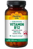Витамин В-12 и фолиевая кислота (Vitamin B12) 500 мкг/400 мкг 100 леденцов со вкусом вишни