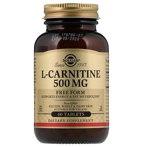 Купить L-карнитин (L-Carnitine) 500 мг 60 таблеток, цена 1491 грн ...