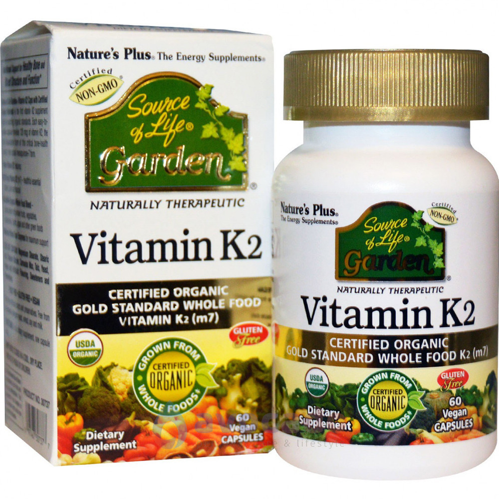 Купить Витамин К2 (Source of Life, Garden, Vitamin K2) 120 мкг 60