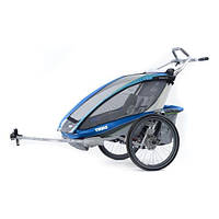 Thule Chariot CX 2 дитяча коляска велопричіп синя для двійні