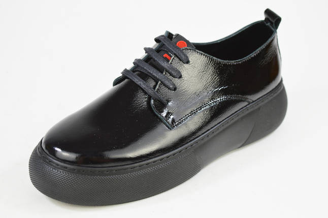 Туфлі лакові Evromoda 1640 чорні шкіра 36 розмір, фото 1