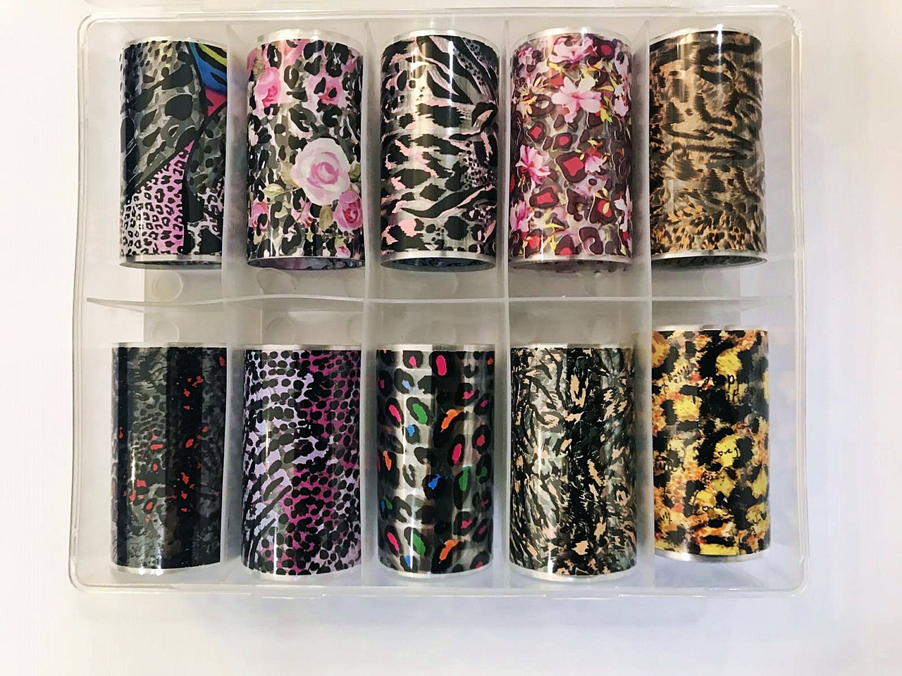 Новинка!Набір фольги для манікюру(мікс малюнків) ,10 штук в упаковці