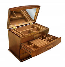 Дерев'яна скринька-органайзер Wooden Collection для прикрас, коричнева, 4 рівні, фото 4