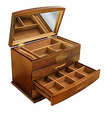 Дерев'яна скринька-органайзер Wooden Collection для прикрас, коричнева, 4 рівні, фото 5