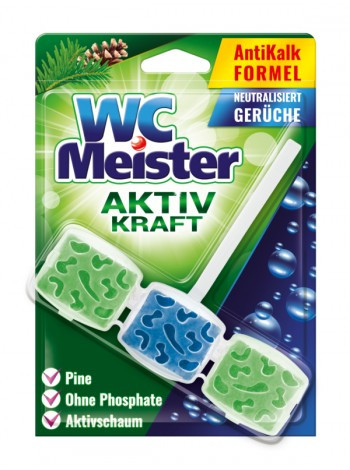 Підвіска для унітаза WC Meister Activ kraft Pine/Forest 45 г (З ароматом хвойного лісу)