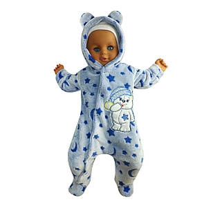 Комбінезон для хлопчика з капюшоном Ведмедик велсофт